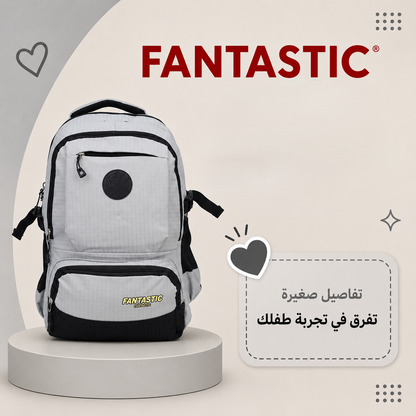 Light Gray School Backpack