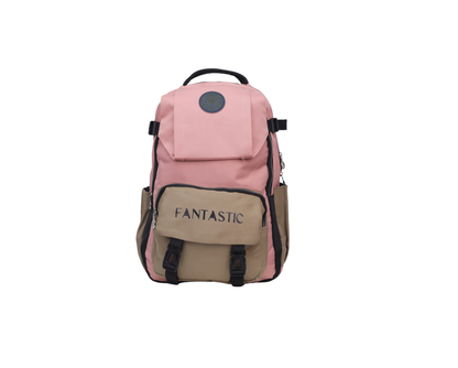Fantastic Pink & Beige School Backpack