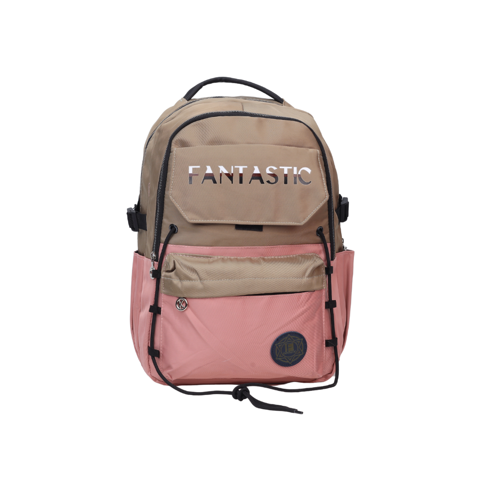 Fantastic Beige & Lavender School Backpack cs528