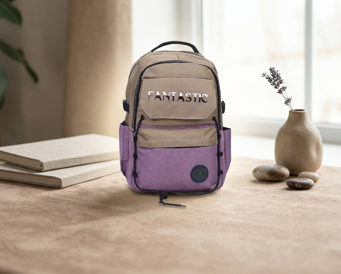 Beige-Purple Bag